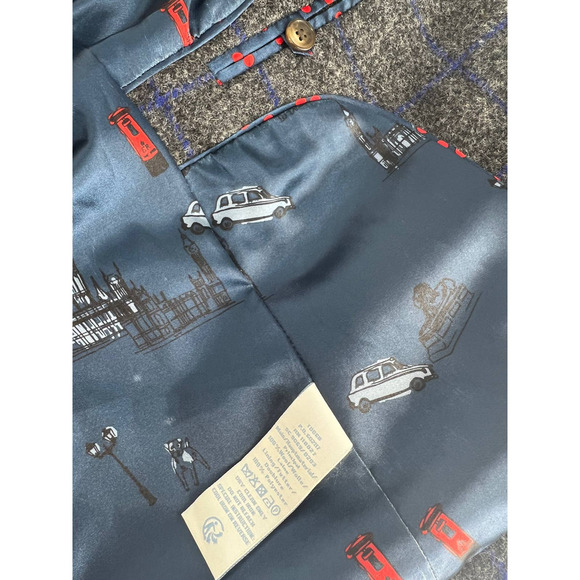 Boden British Tweed by Moon Wool Blazer in Charcoal Windowpane - Picture 16 of 16